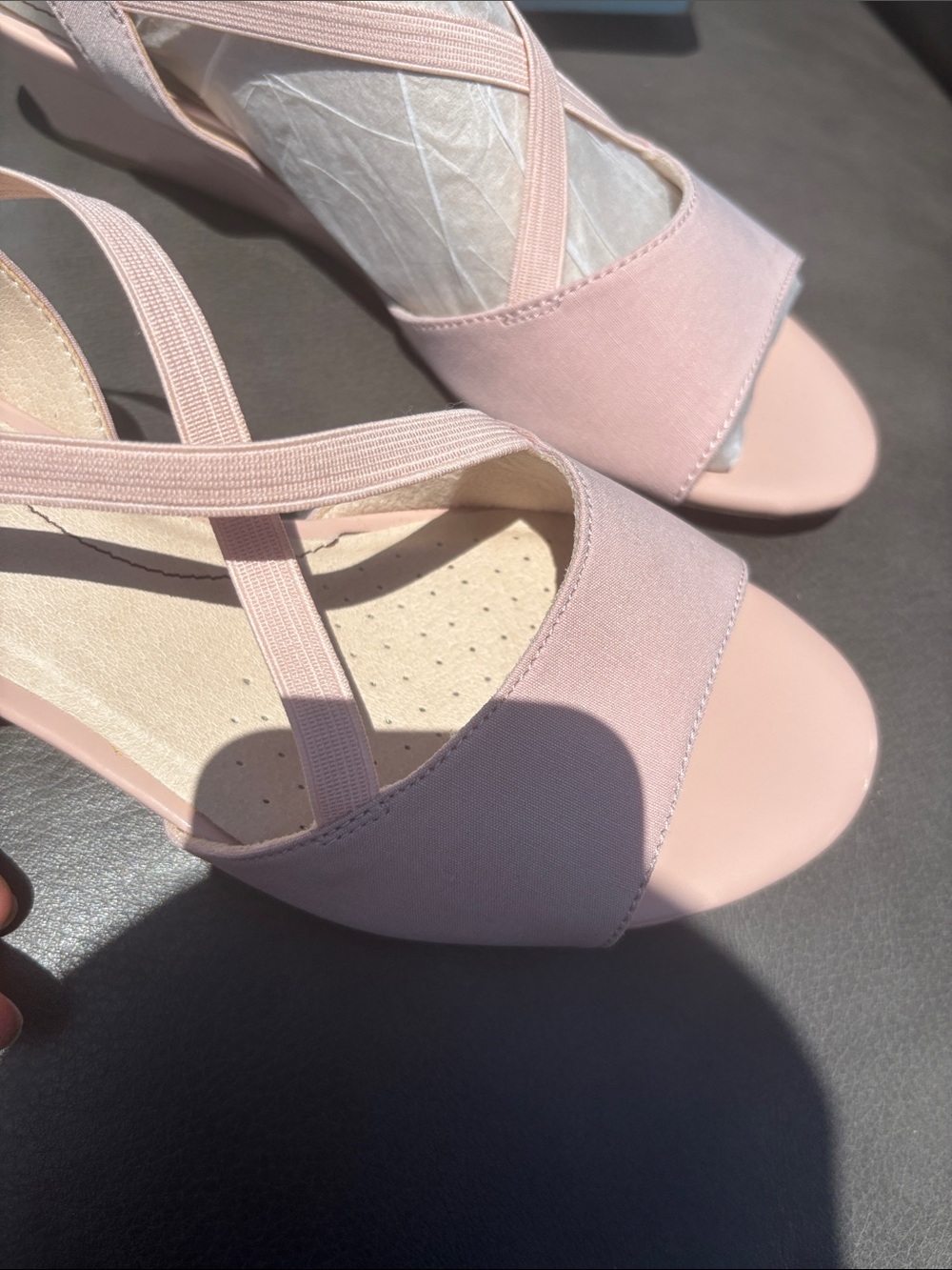 Life Stride Blush Pink Crisscross Slingback Sandals - Women sz 8.5 new - Picture 4 of 7